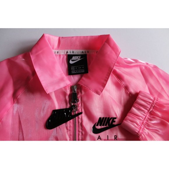 Nike Air Coach Sheen Logo Print Jacket Pink Size XS - Picture 7 of 9